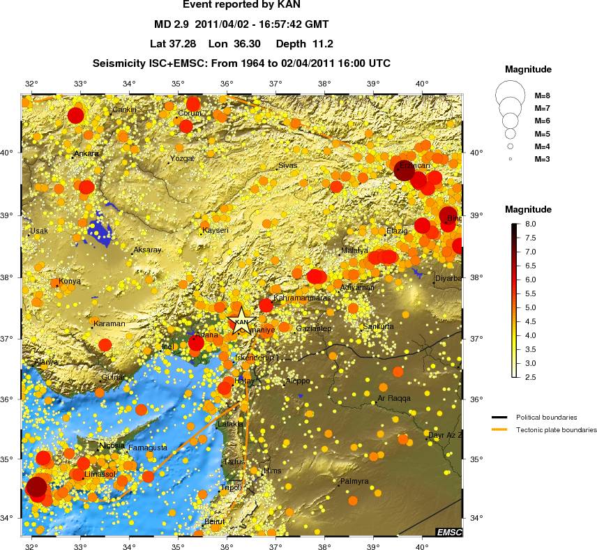 regional magnitude historical seismicity