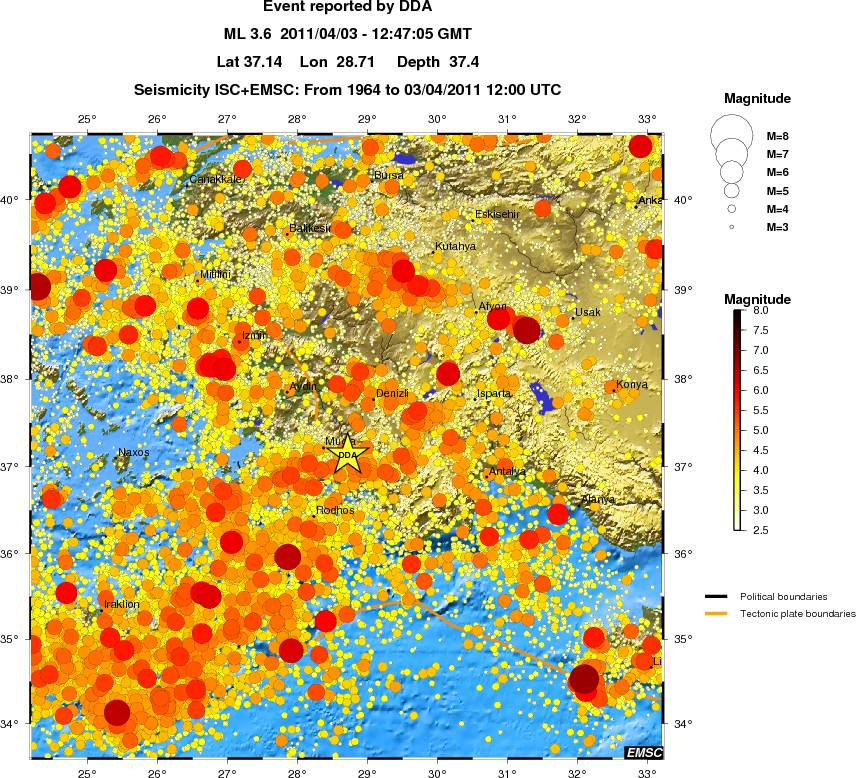 regional magnitude historical seismicity