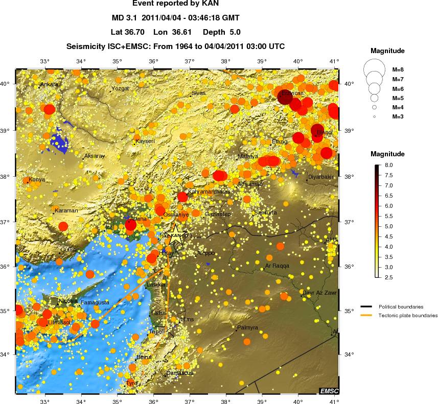 regional magnitude historical seismicity