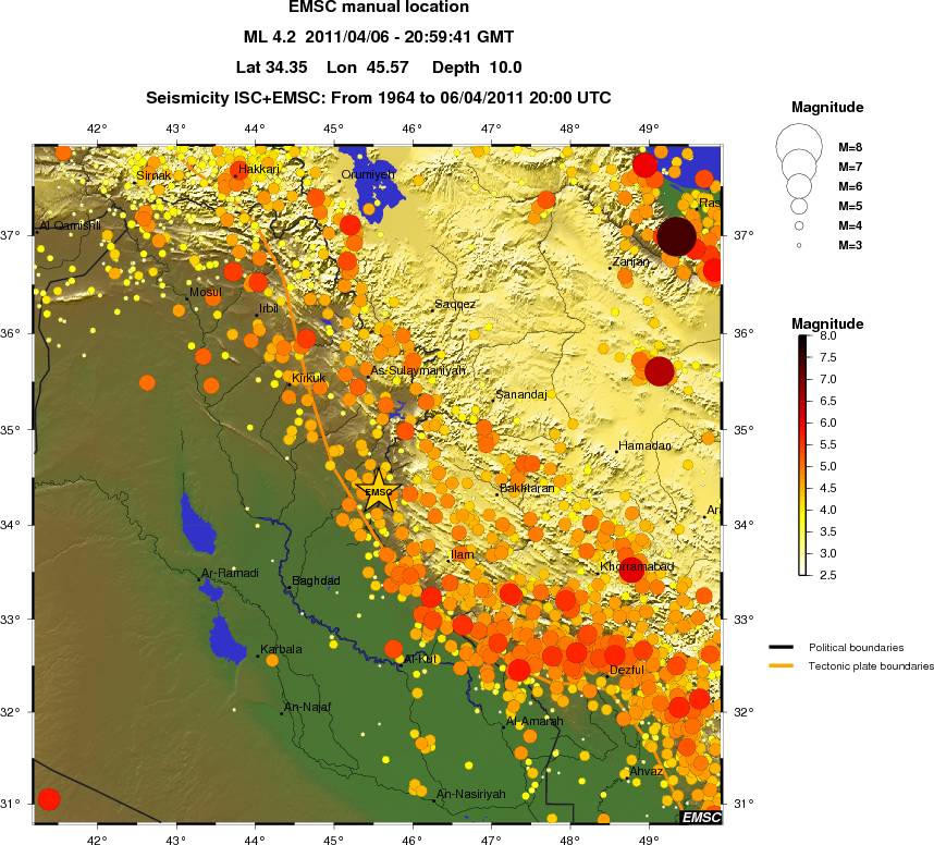 regional magnitude historical seismicity