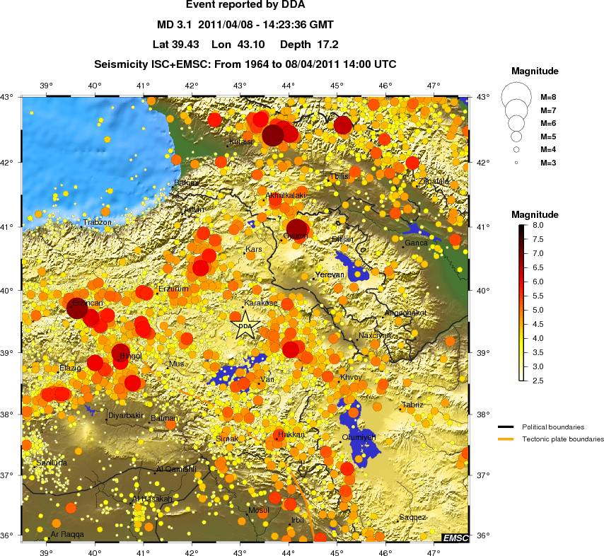 regional magnitude historical seismicity