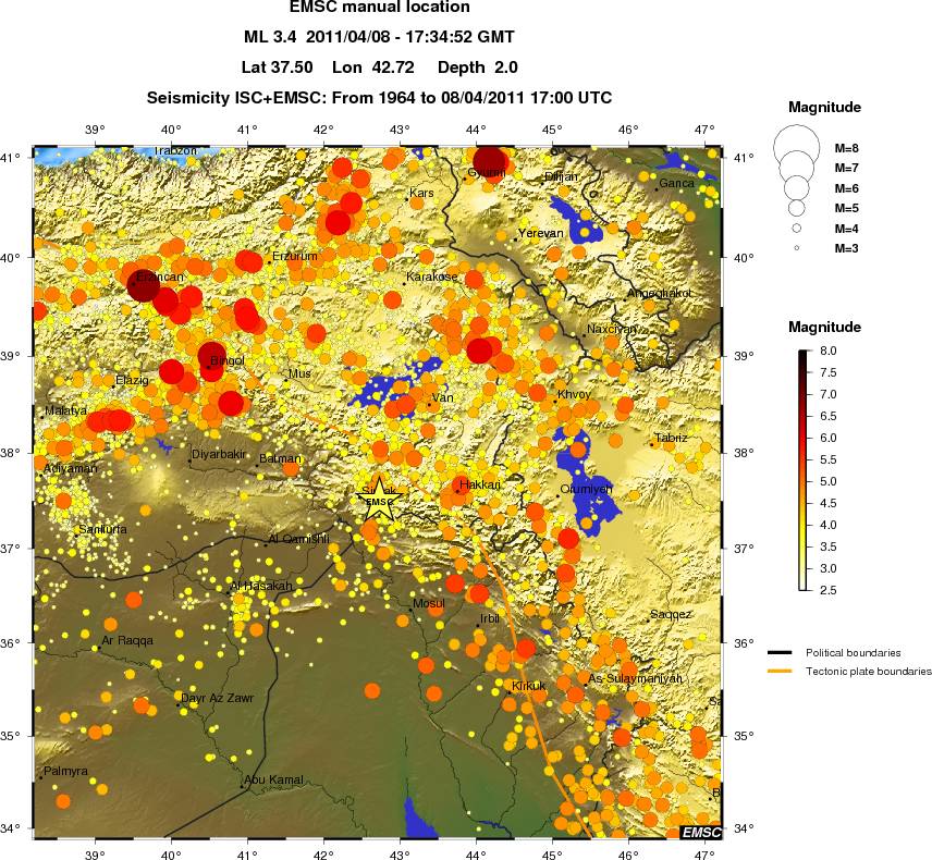regional magnitude historical seismicity