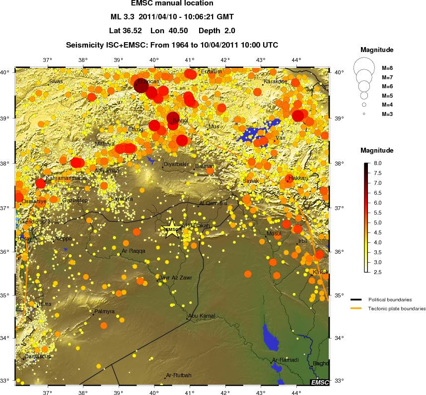 regional magnitude historical seismicity