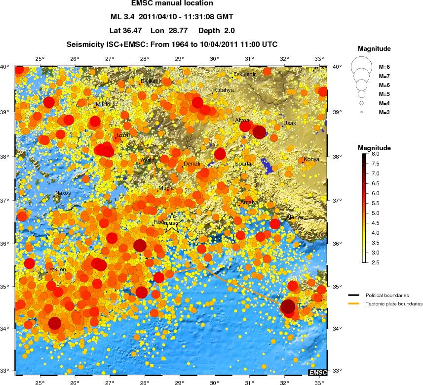 regional magnitude historical seismicity