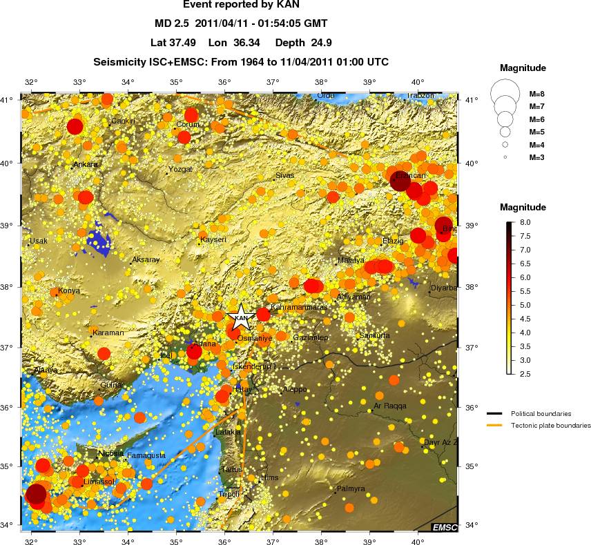 regional magnitude historical seismicity