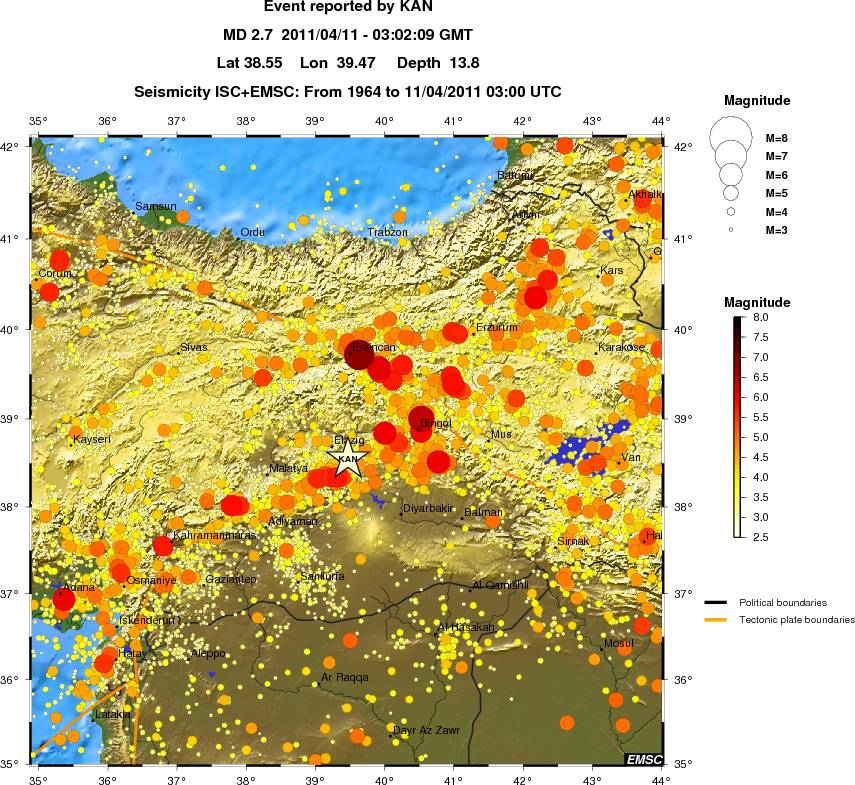 regional magnitude historical seismicity