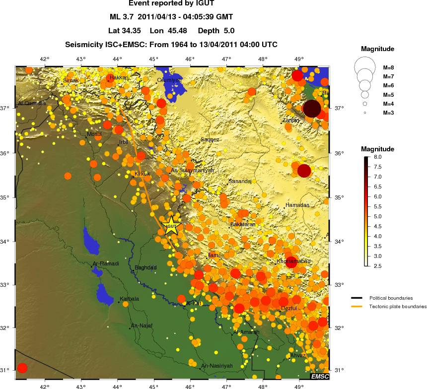 regional magnitude historical seismicity