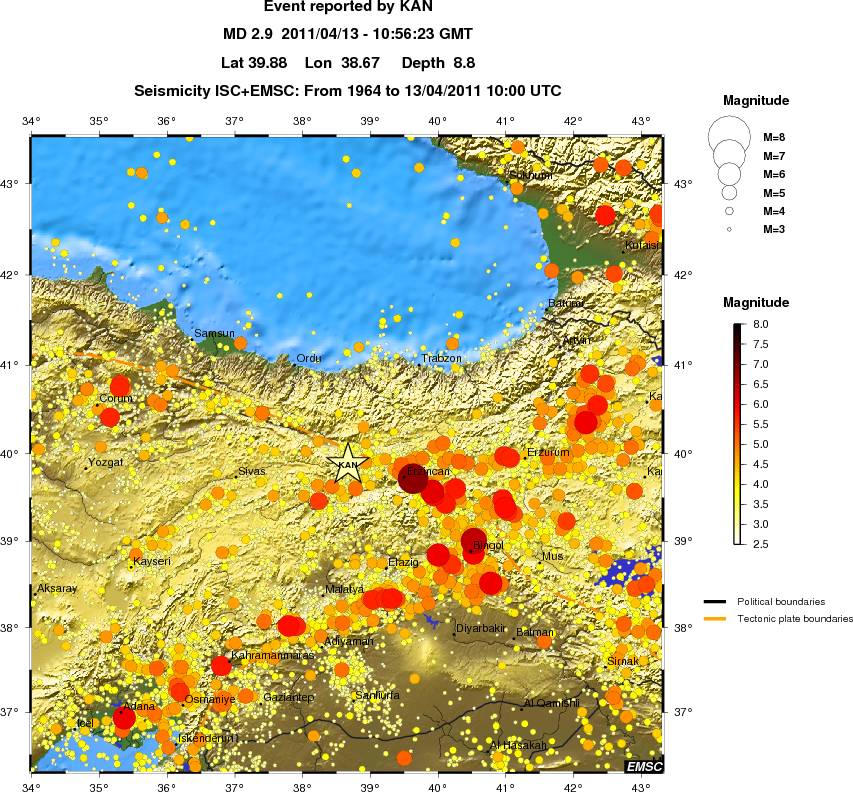 regional magnitude historical seismicity