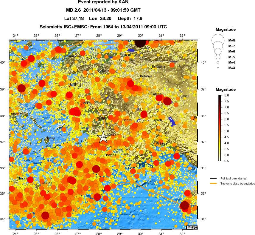 regional magnitude historical seismicity