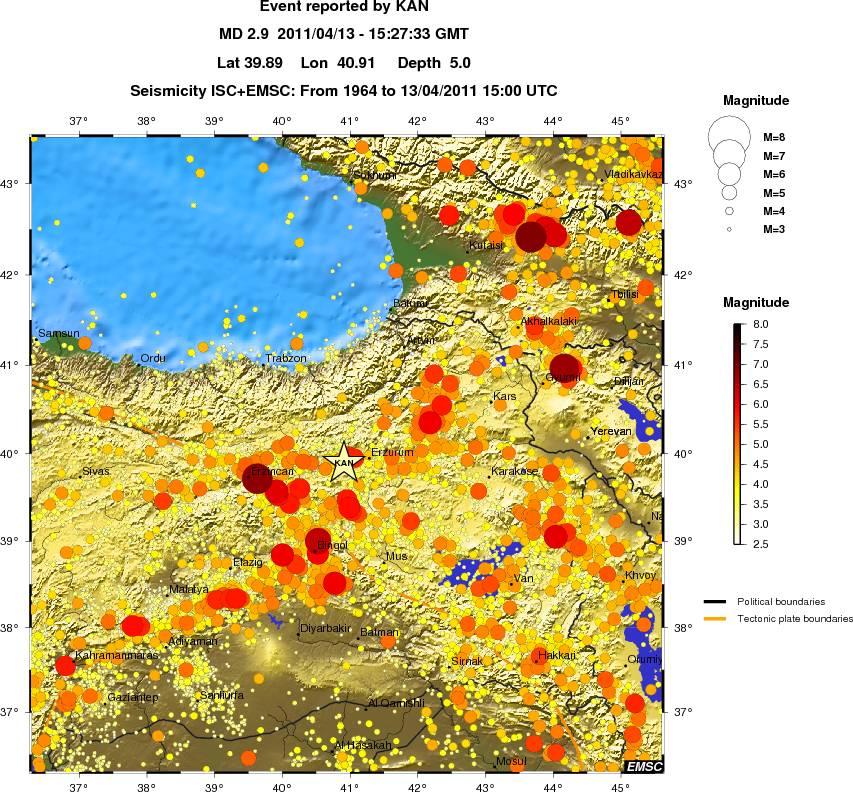 regional magnitude historical seismicity