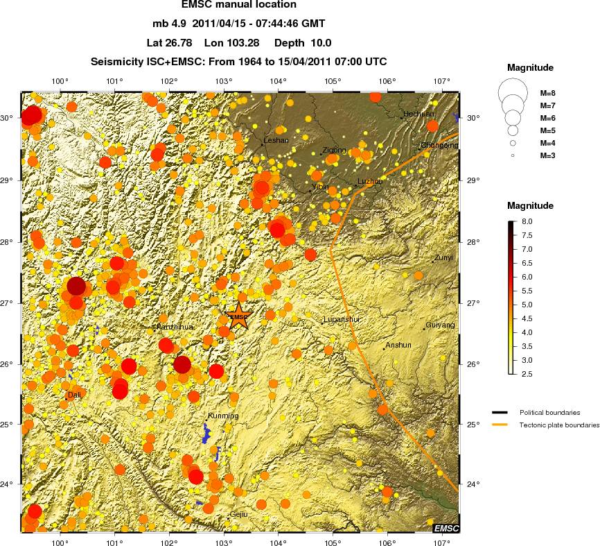regional magnitude historical seismicity