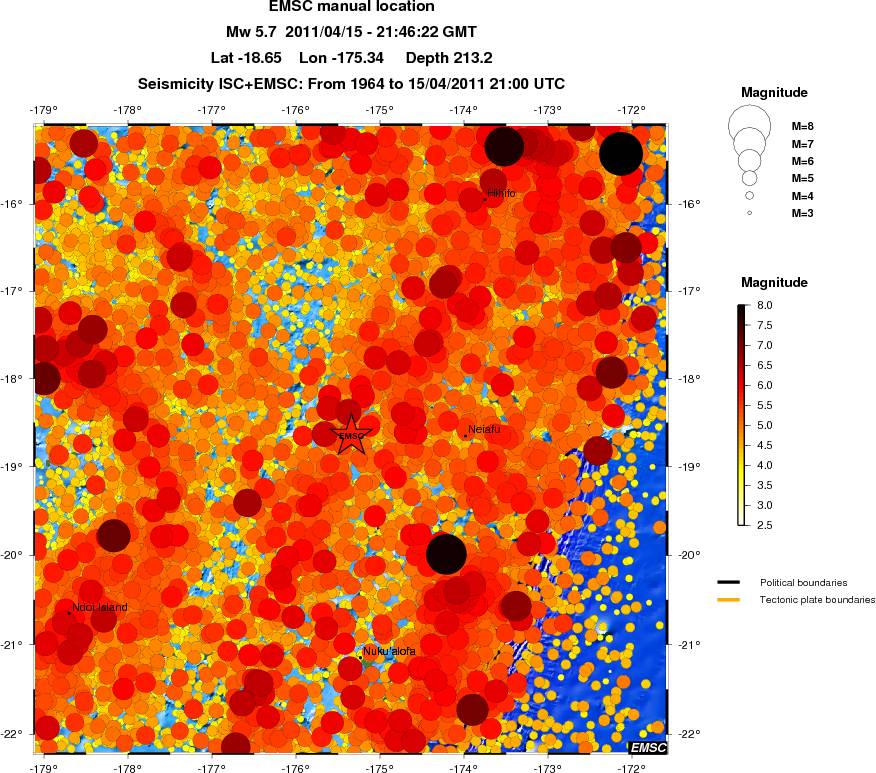 regional magnitude historical seismicity