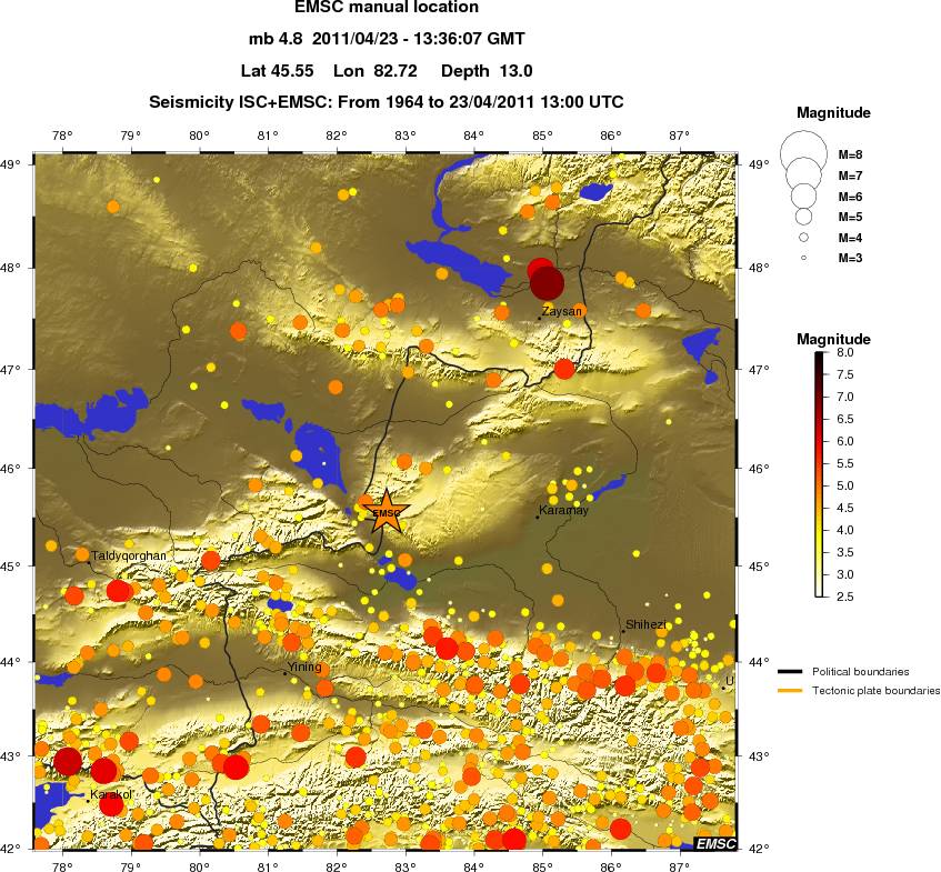regional magnitude historical seismicity