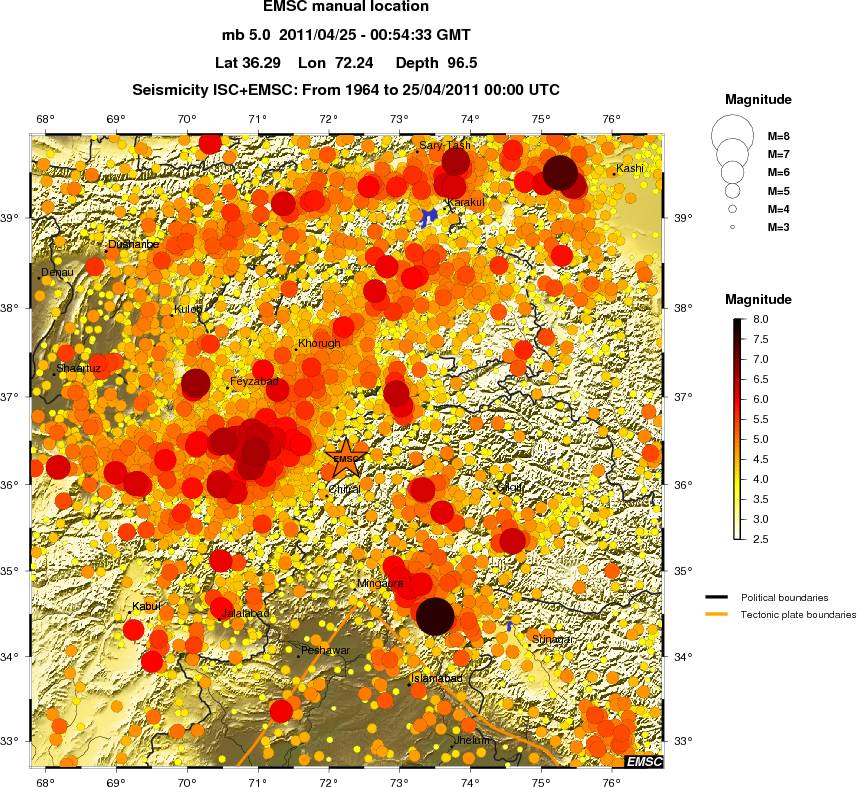 regional magnitude historical seismicity