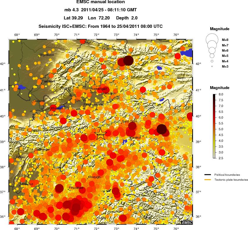 regional magnitude historical seismicity