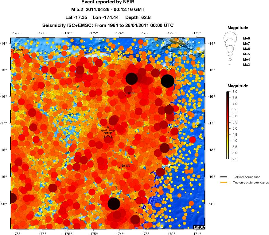 regional magnitude historical seismicity