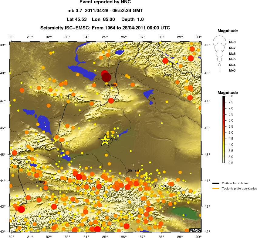 regional magnitude historical seismicity