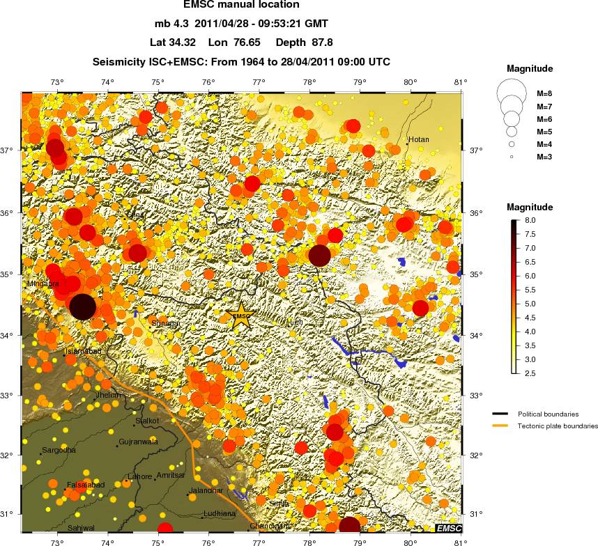 regional magnitude historical seismicity