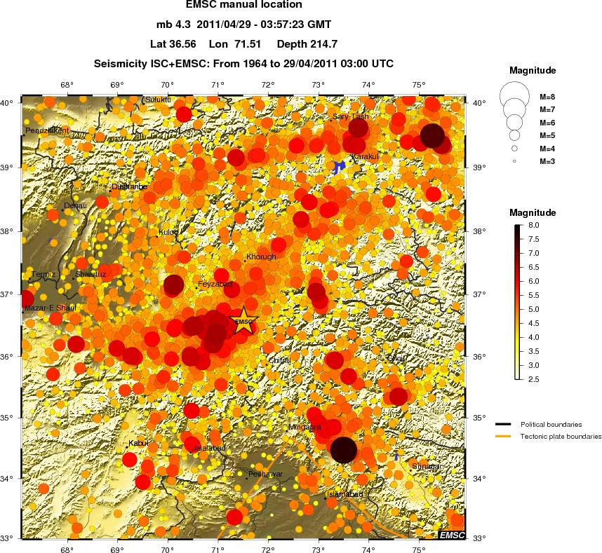 regional magnitude historical seismicity