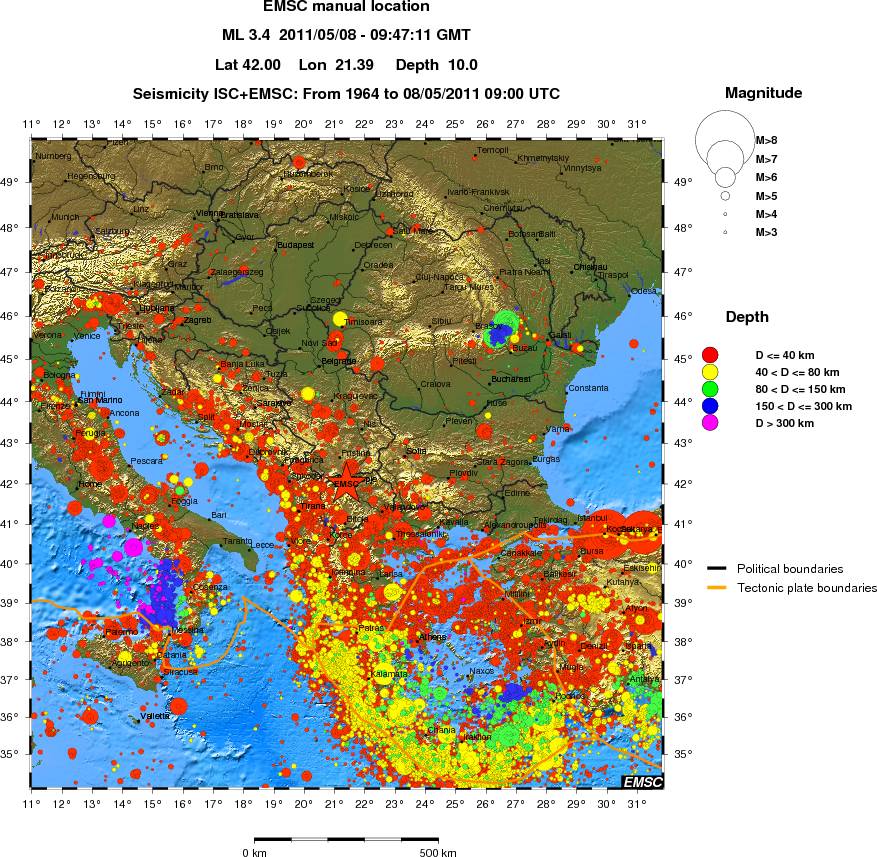 wide historical seismicity