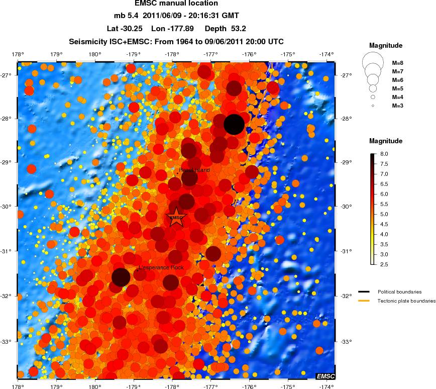 regional magnitude historical seismicity