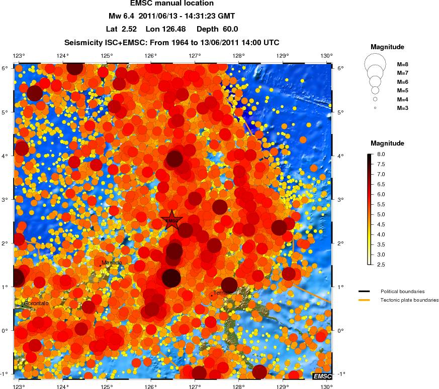 regional magnitude historical seismicity