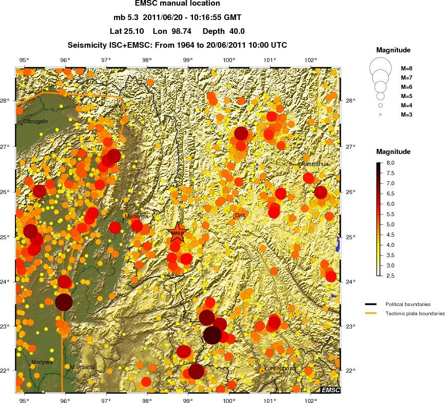 regional magnitude historical seismicity