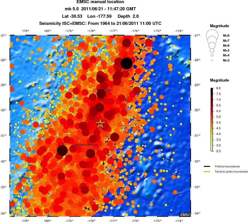 regional magnitude historical seismicity