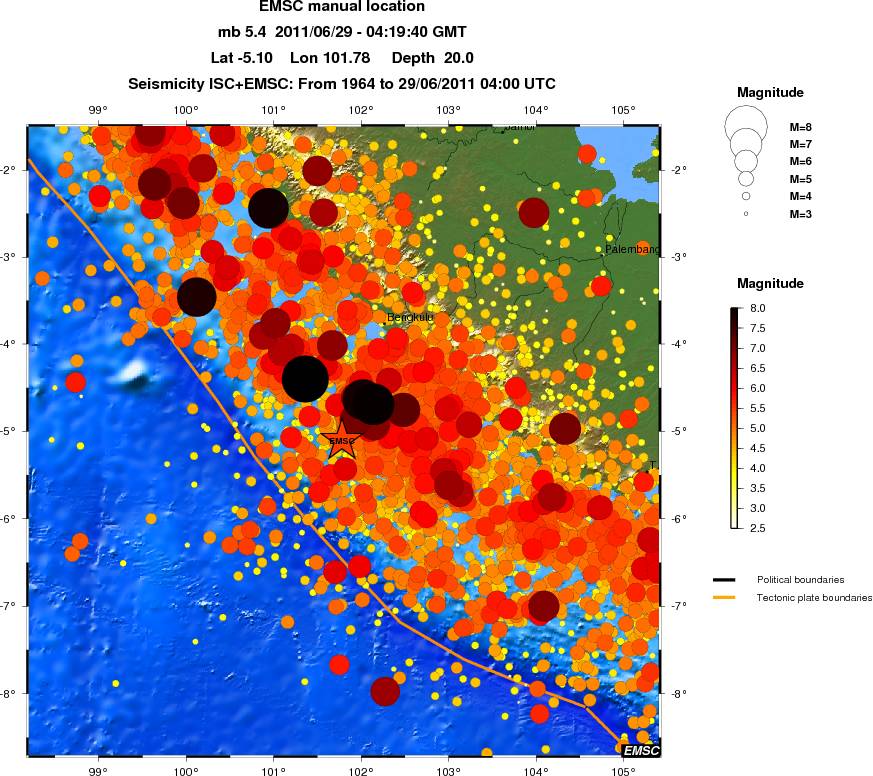 regional magnitude historical seismicity
