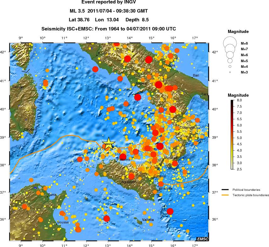 regional magnitude historical seismicity