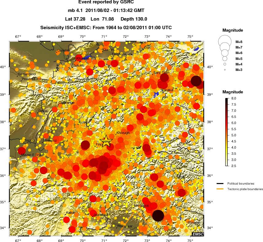 regional magnitude historical seismicity