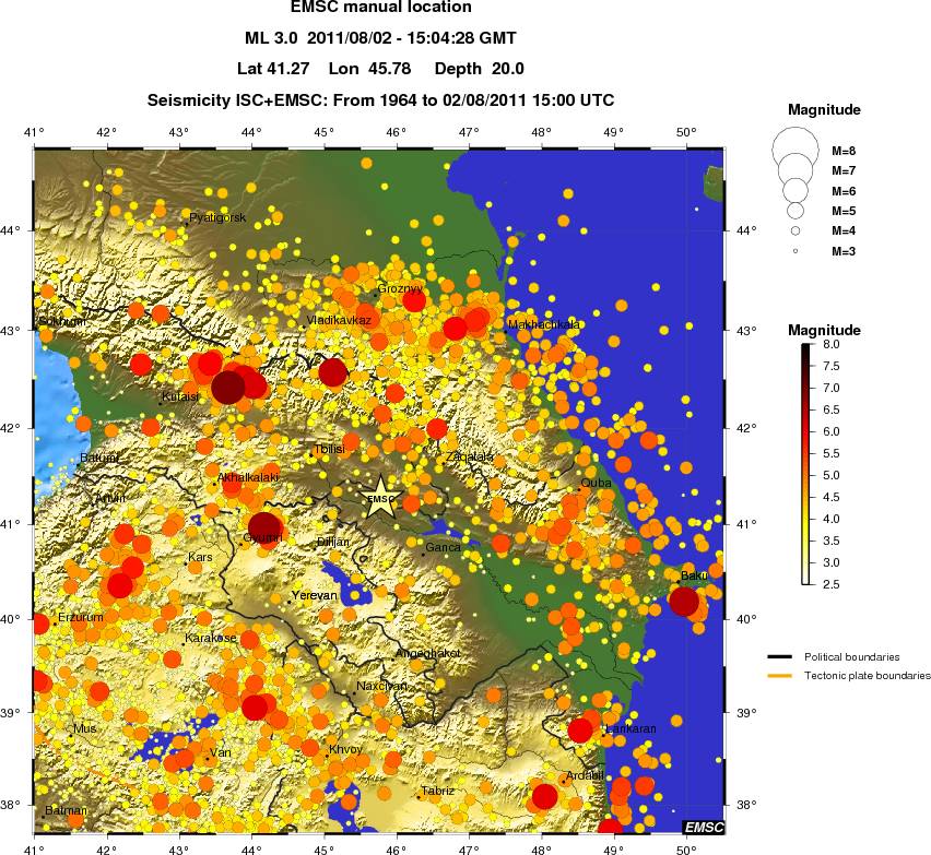 regional magnitude historical seismicity