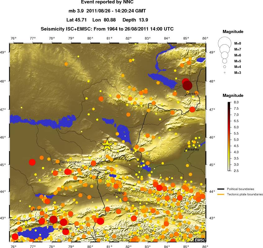 regional magnitude historical seismicity