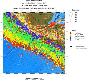 regional historical seismicity