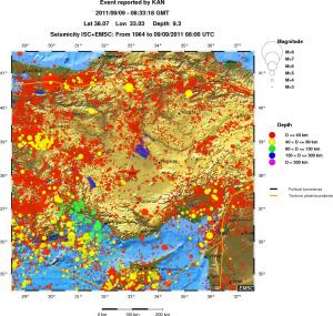 regional historical seismicity