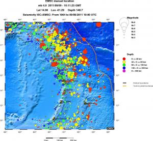 regional historical seismicity