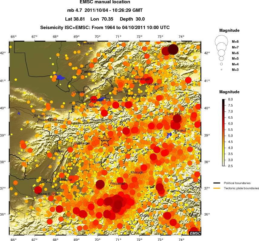 regional magnitude historical seismicity