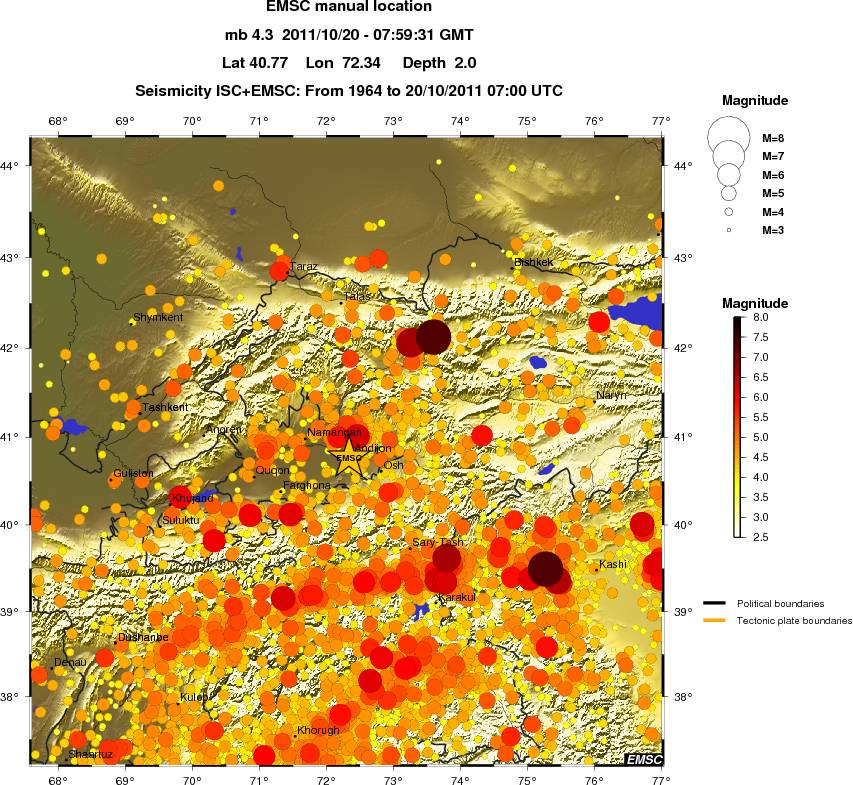 regional magnitude historical seismicity