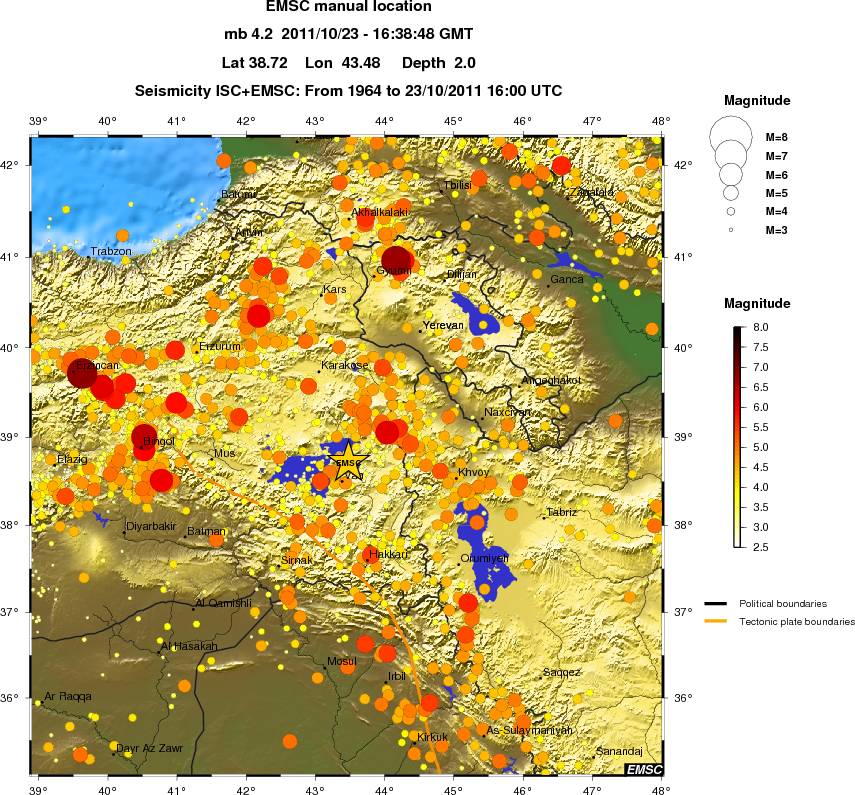 regional magnitude historical seismicity