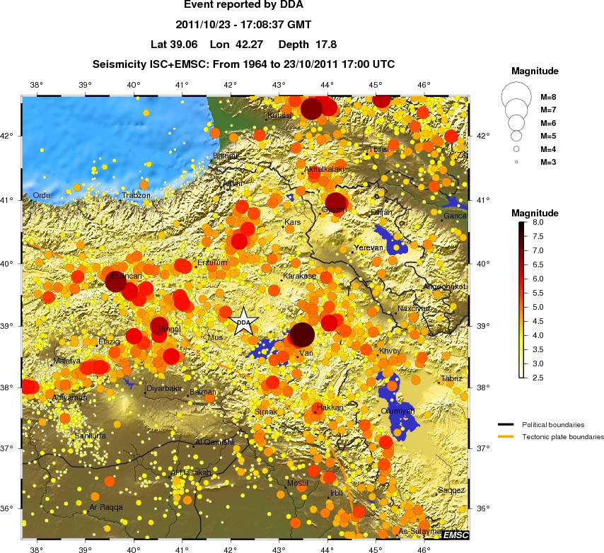 regional magnitude historical seismicity