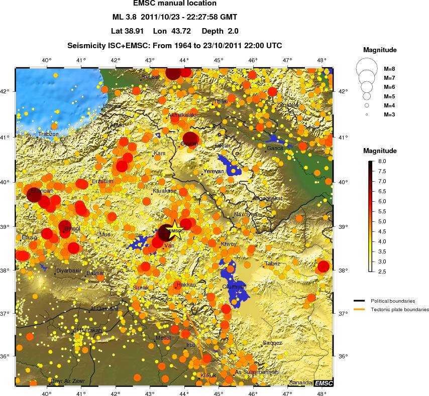 regional magnitude historical seismicity