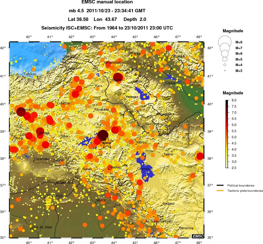 regional magnitude historical seismicity