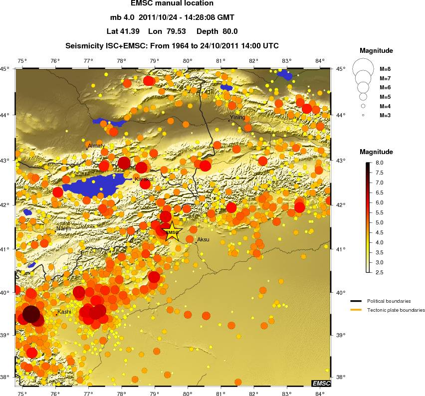 regional magnitude historical seismicity