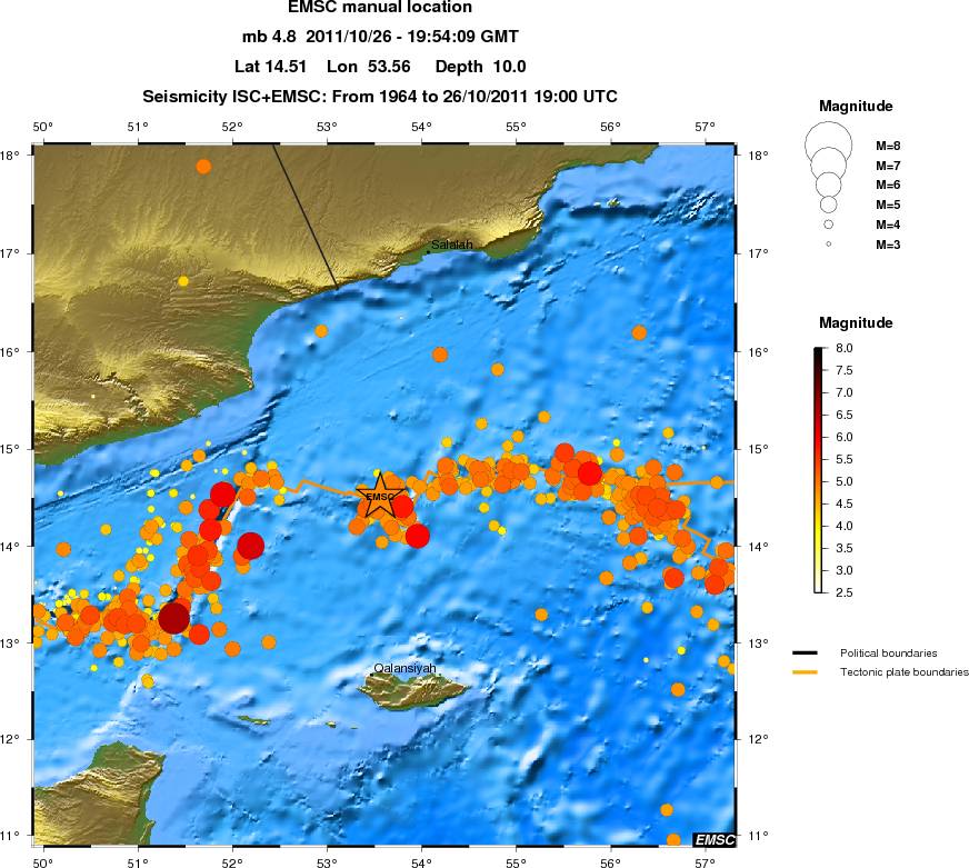 regional magnitude historical seismicity