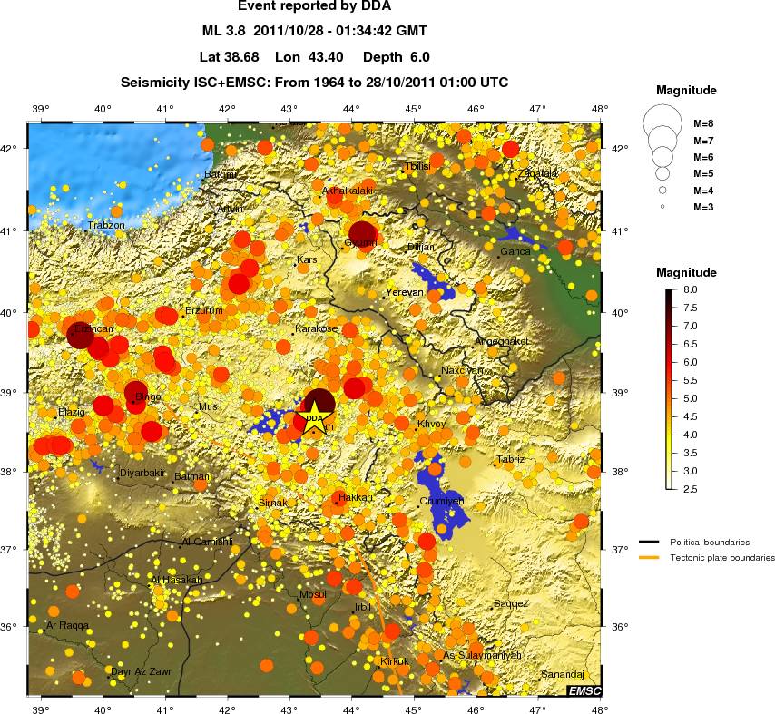 regional magnitude historical seismicity