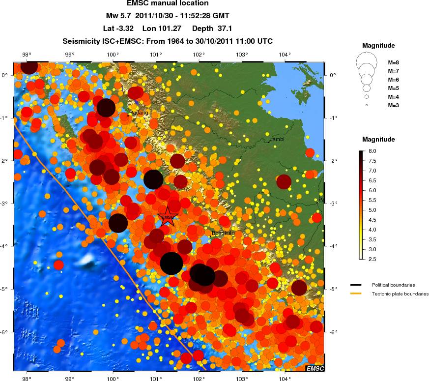 regional magnitude historical seismicity