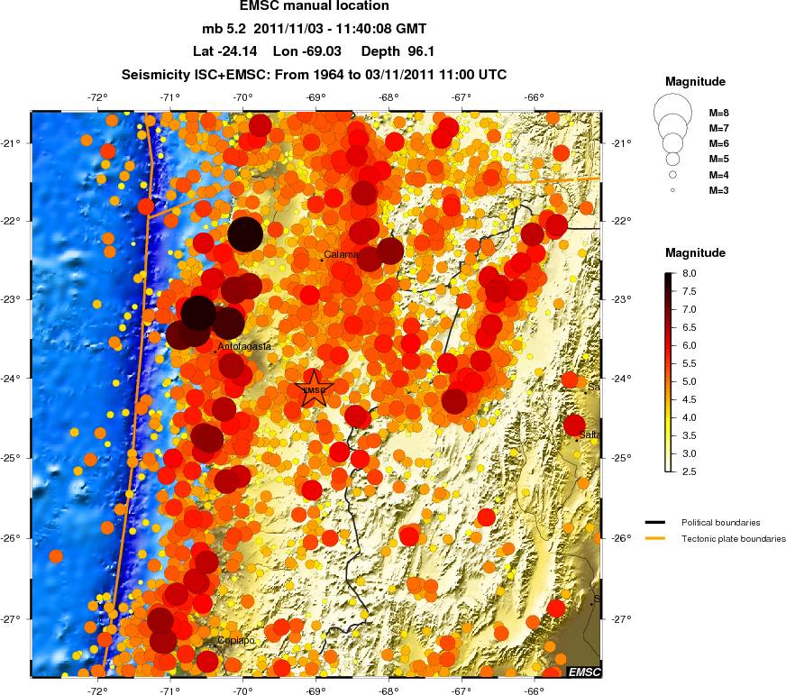 regional magnitude historical seismicity