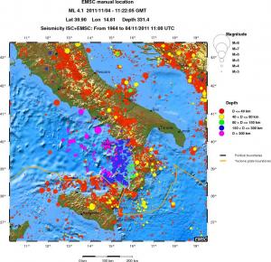 regional historical seismicity