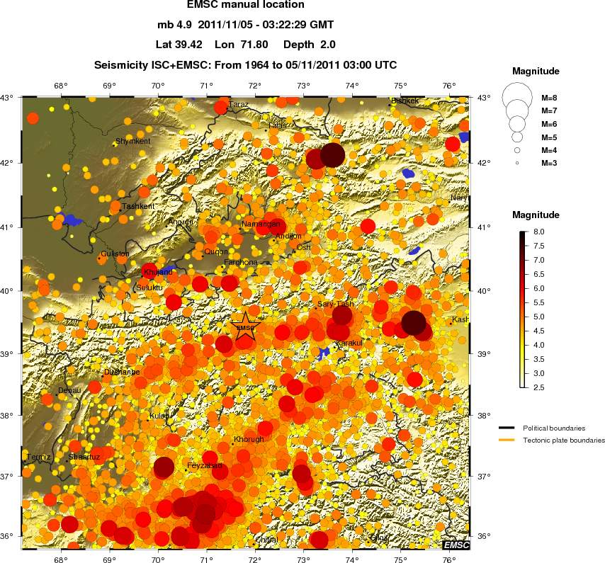 regional magnitude historical seismicity