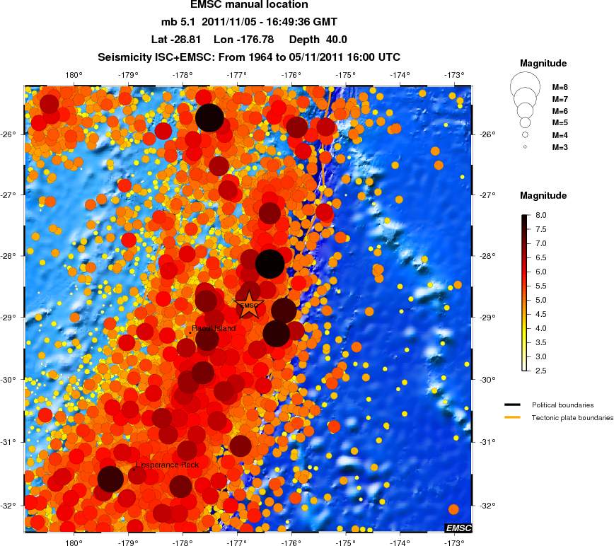 regional magnitude historical seismicity